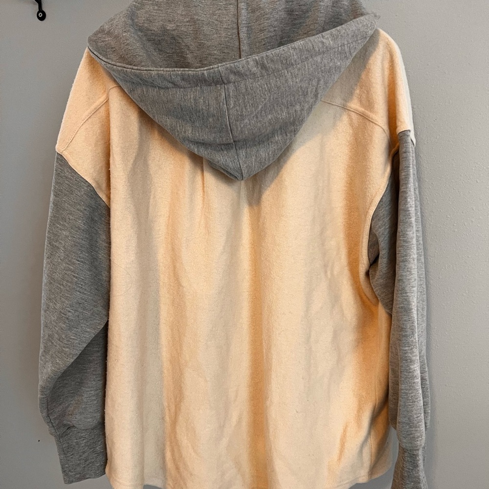Cream grey flannel hoodie